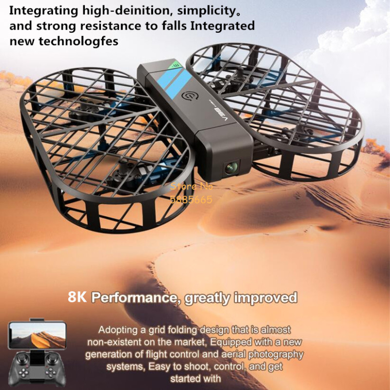 Drone Rc Foldable - 8K HD-Kamera 360° ° Schutz Optischer