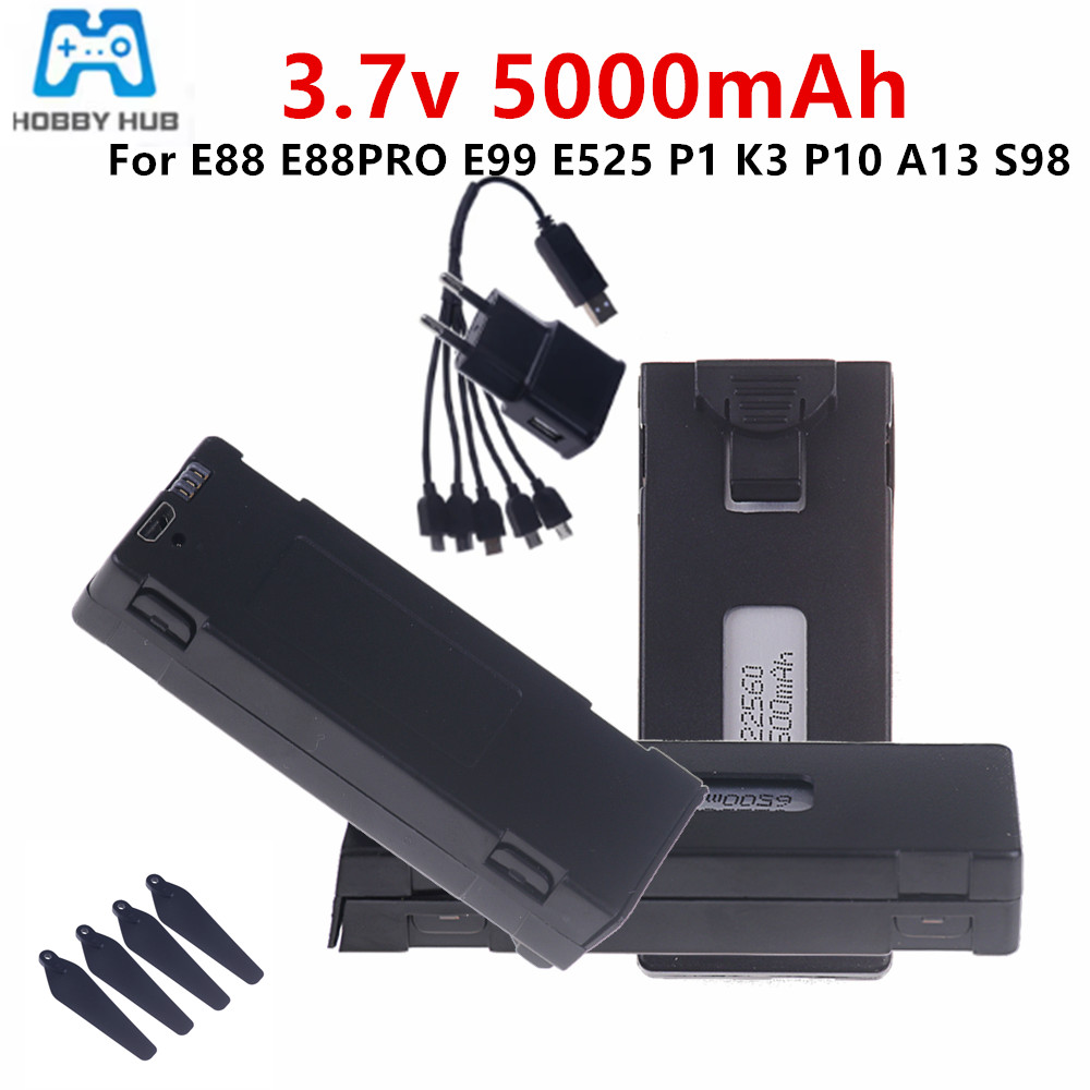 Drone Rc E88 Pro - 3,7 V E88 5000 mAh Lithium-ionen-akku