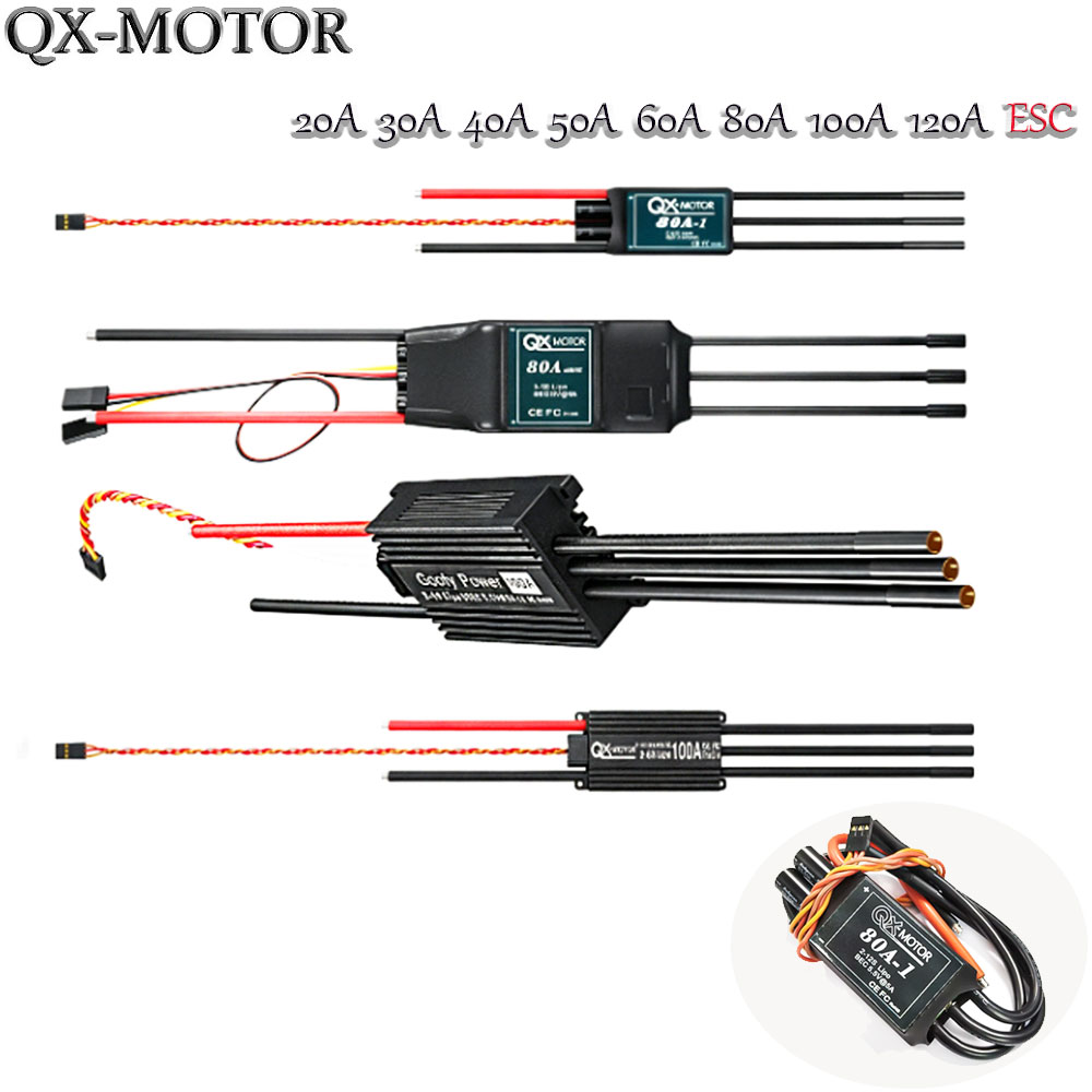 Drone Rc Parts - 20A-120A Bürstenloser ESC-Geschwindigkeitsregler Kompatibel mit QX-MOTOR