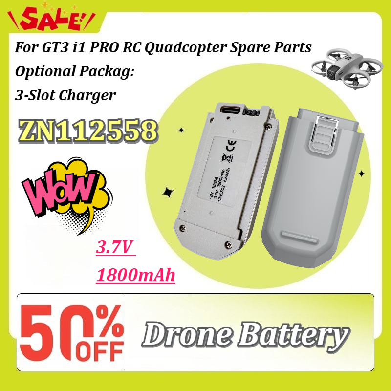 Drone Gt3 Rc - Neue 1-6 Stück ZN112558 3,7V 1800mAh