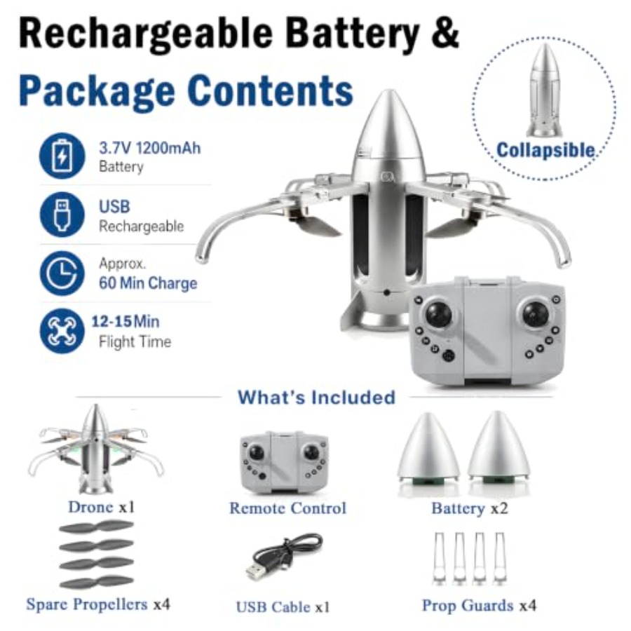 RC-Raketendrohne für Kinder: f – Drone Rc Foldable Bewertung und Preis