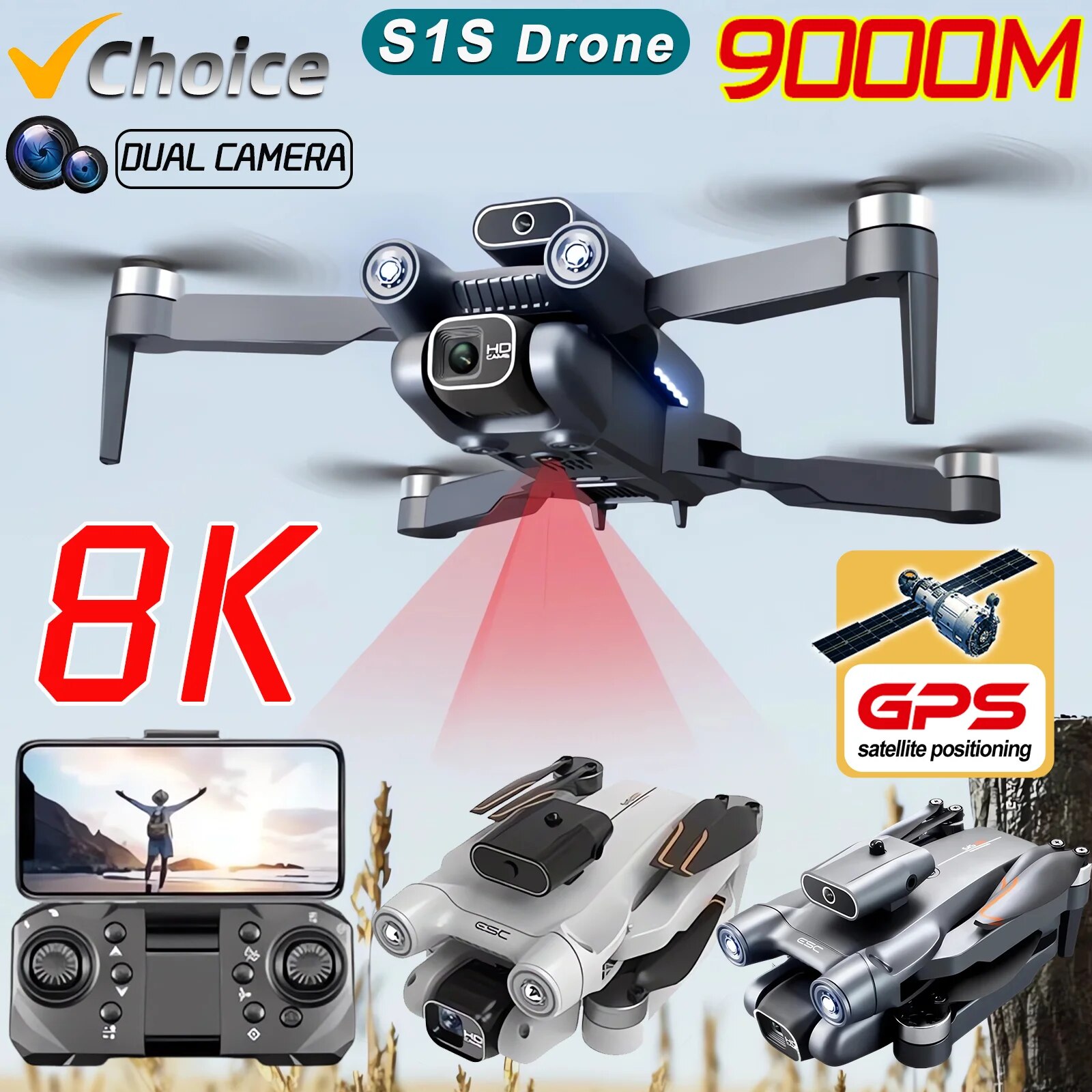 S1s Drohne 5g wifi 4k professi – Drone Rc S1S Bewertung und Preis