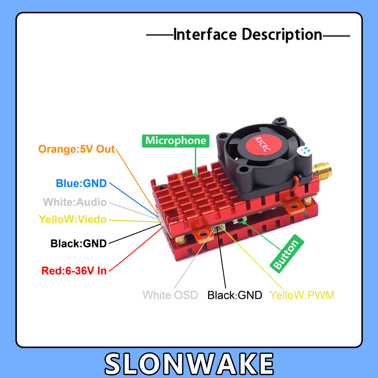 SLONWAKE 5,8G 2W VTX FPV 1800T – Drone Rc Camera Bewertung und Preis