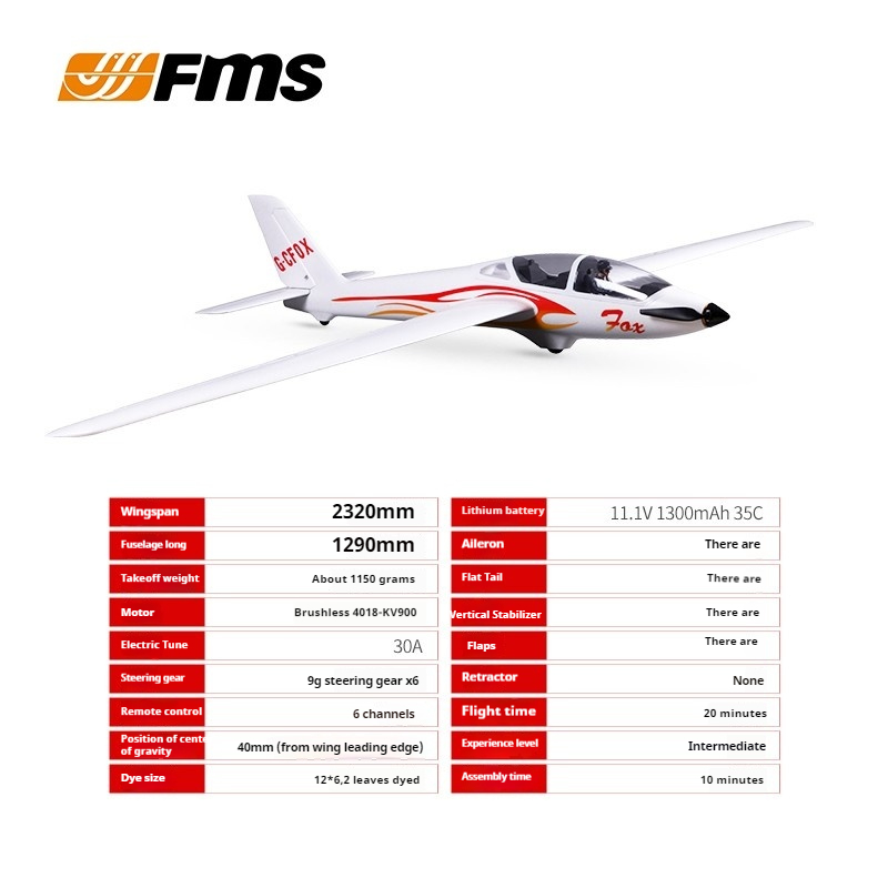 FMS 2320mm Großflügel FOX V2 S – Rc Wing Glider Bewertung und Preis